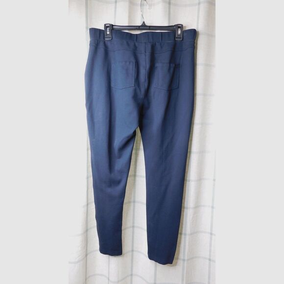 Charlie Paige Skinny Pants Sz. L Navy Knit Slacks Work Office - Picture 3 of 6